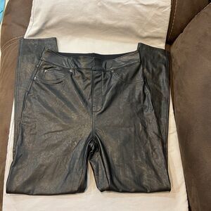 Spanx Black Faux Leather Ankle Skinny Pant‎ Size: S/P NWOT